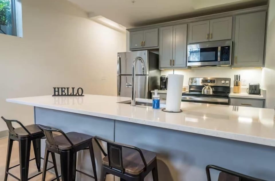 Unit #101- Kitchen and dining area