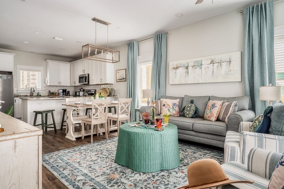 An open-concept kitchen/living room fosters togetherness and fun!