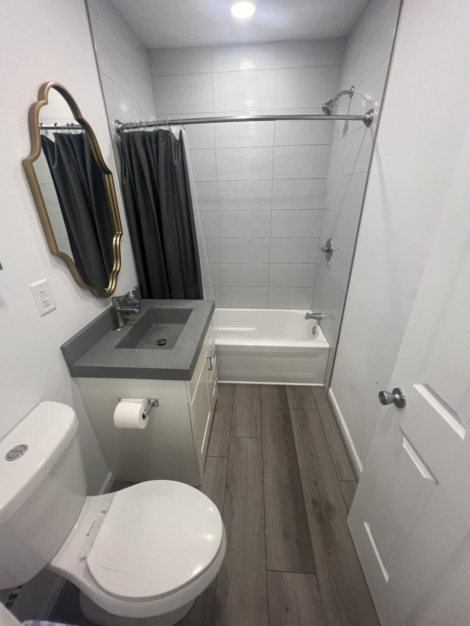Bathroom #4 has tub/shower & located just inside rec room entrance for fast use