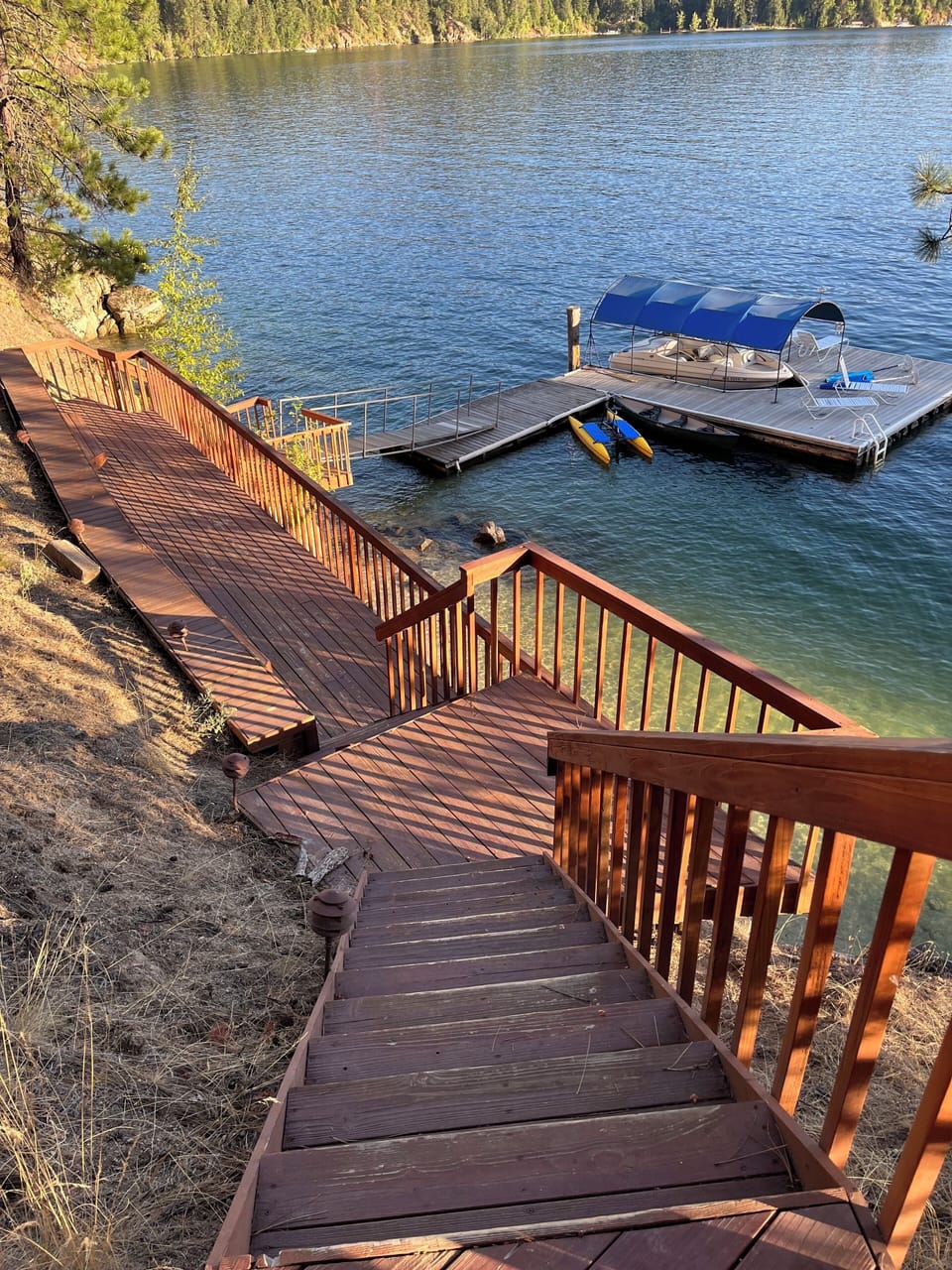 Stairs to the covered dock