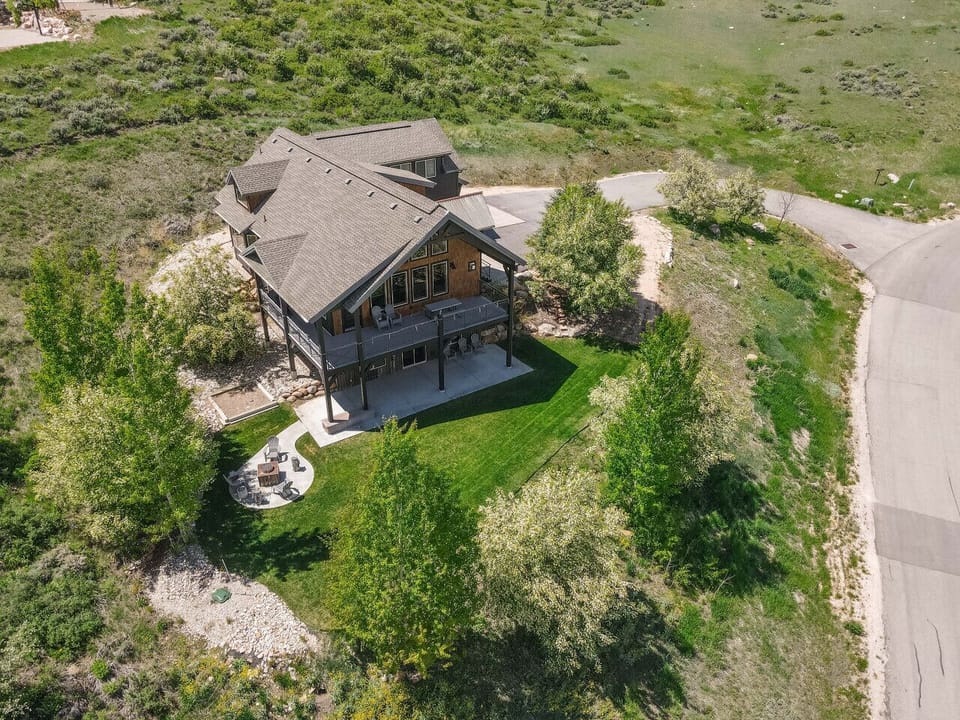 Aerial view of home