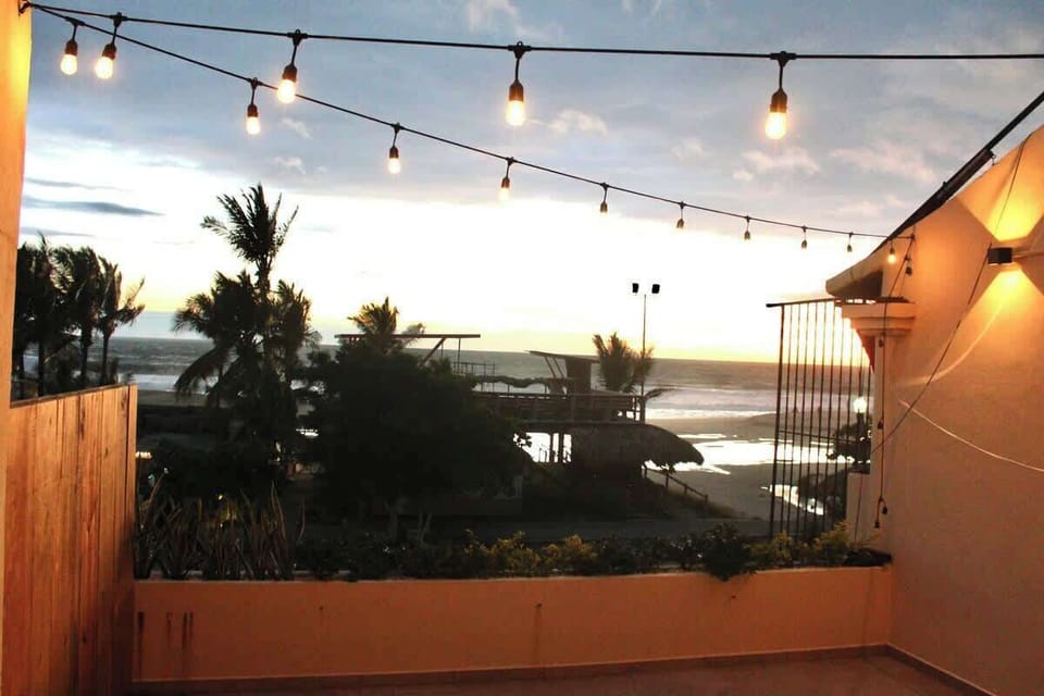 Great lighting outdoors on the balcony