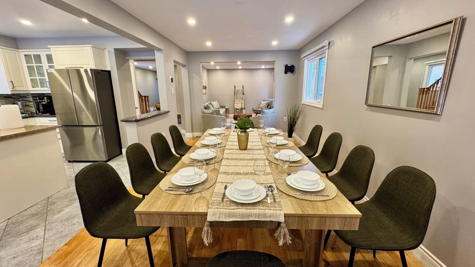 Dining table with seating up to 10 people