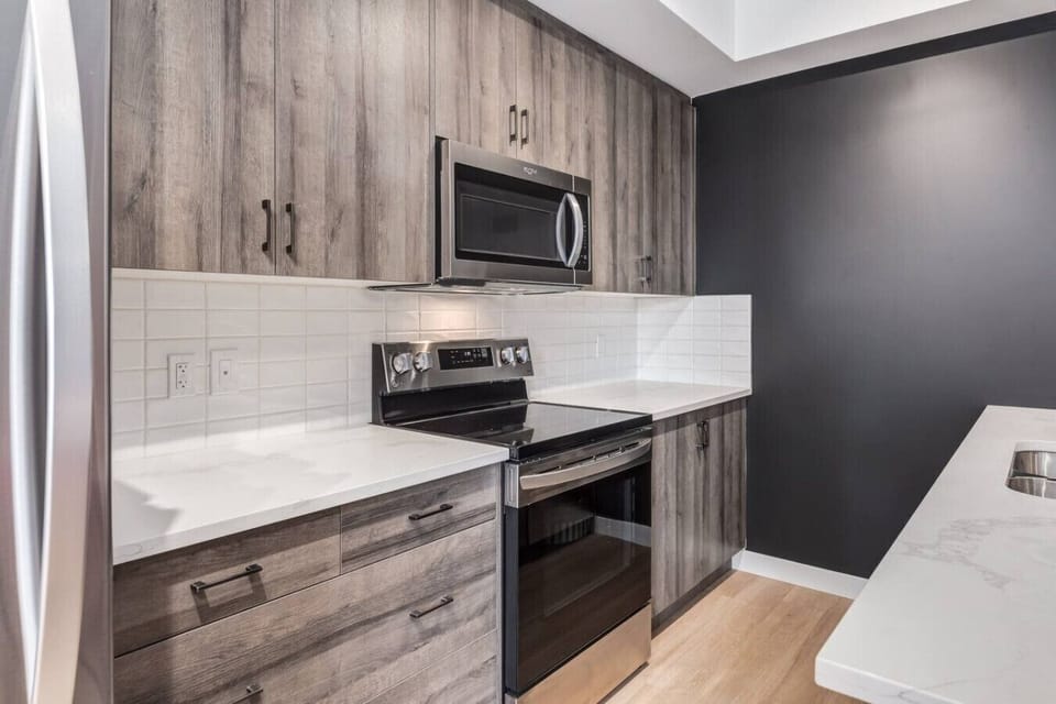 Modern kitchen with all the necessary amenities to cook a delicious meal.