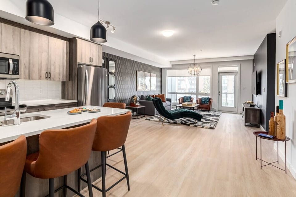 Open concept unit.