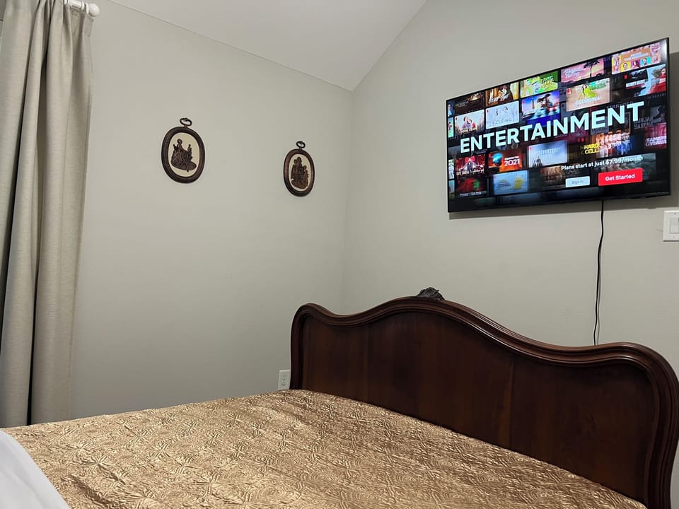 Smart TV in the primary bedroom