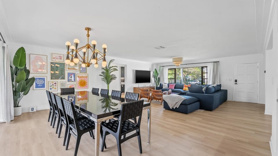 dining room and living room