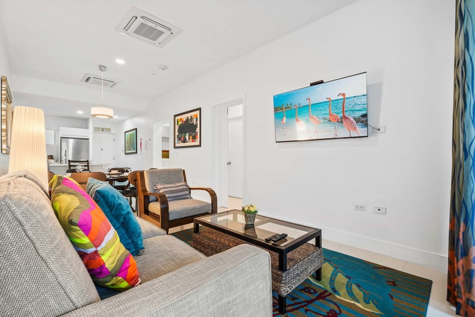 Relax in this bright and stylish living area, perfect for unwinding after a day of adventure