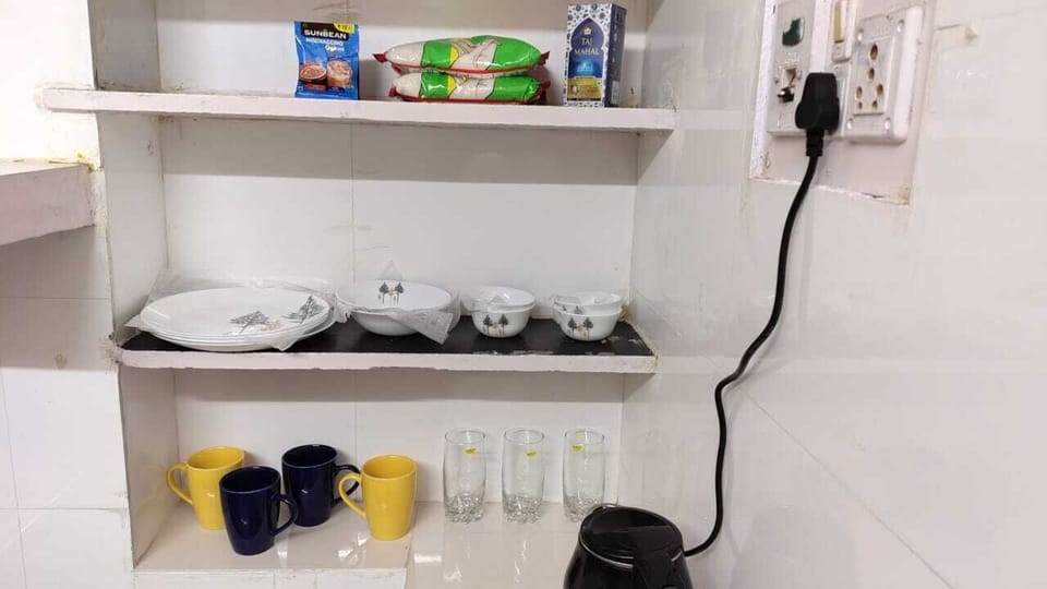Cuttleries, Coffee and Tea supplies with Hot Kettle.