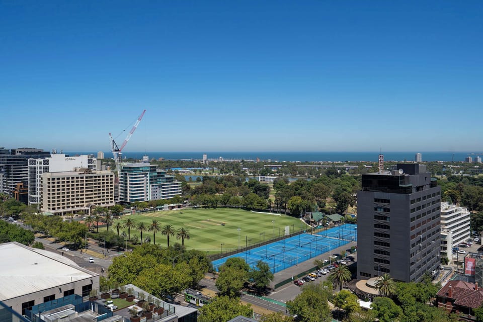 Amazing views towards Albert Part and ocean from the balcony