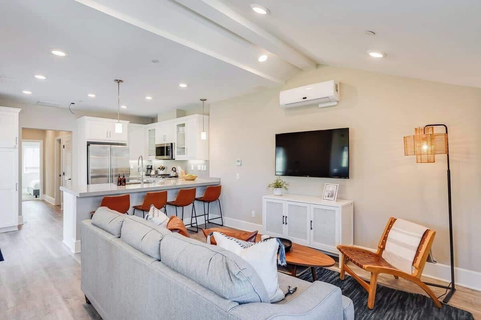 Large living space, smart tv's and mini-splits throughout the home. 