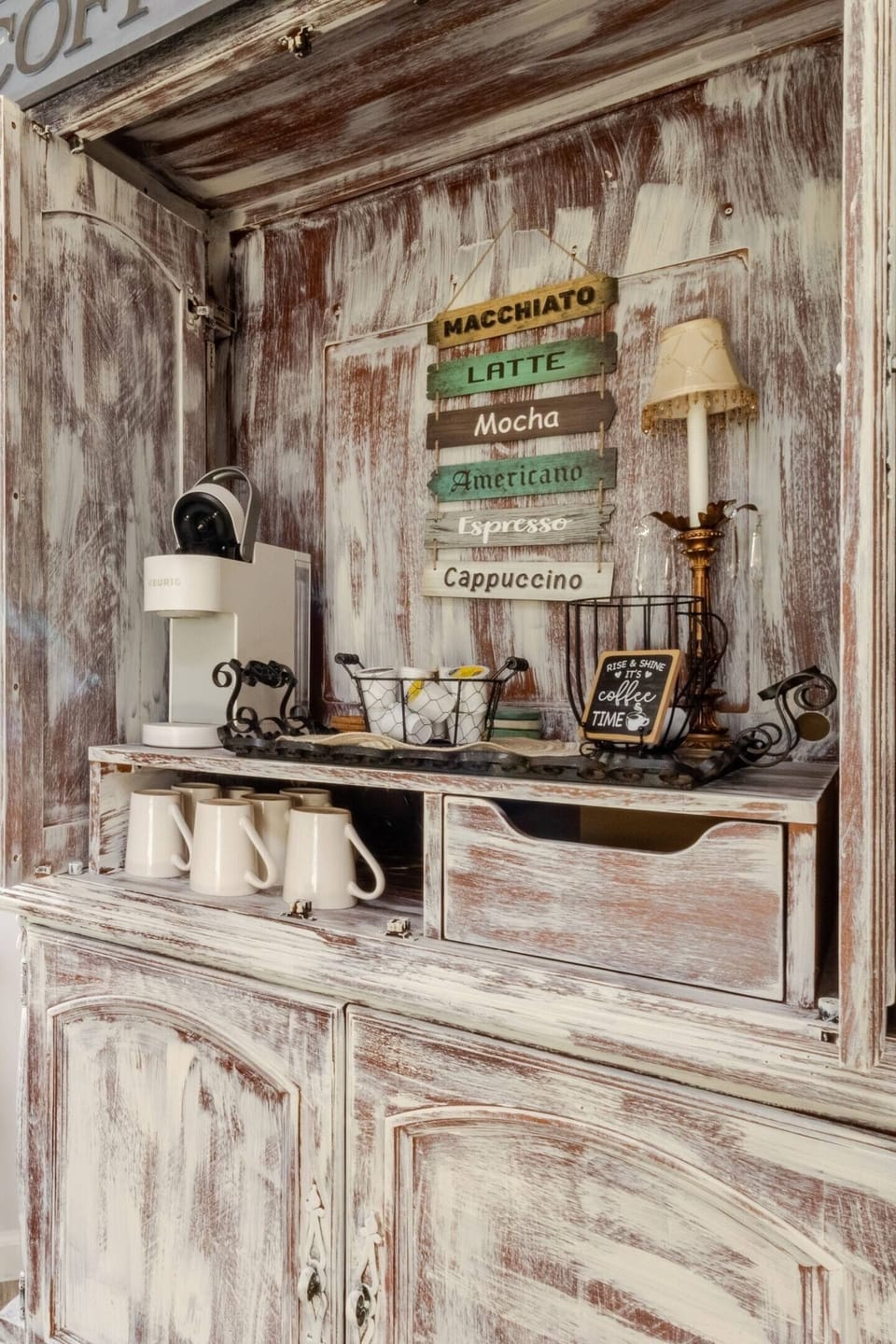 Coffee station in living area