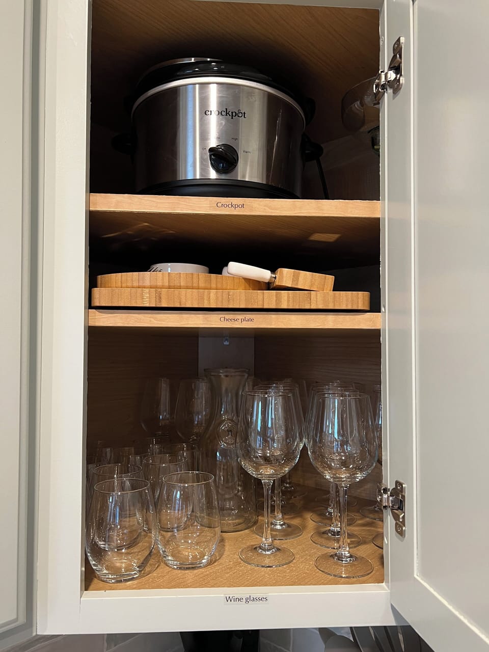 Crockpot, cheeseboard, wine glasses and more for those dinners in!