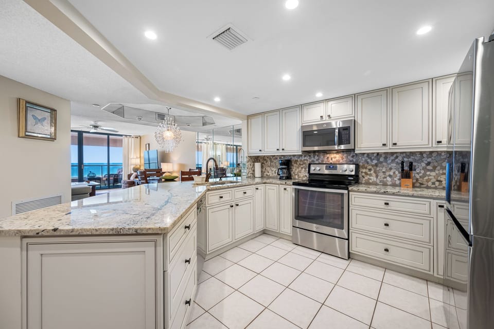 Beautifully Renovated Kitchen with a Gulf View