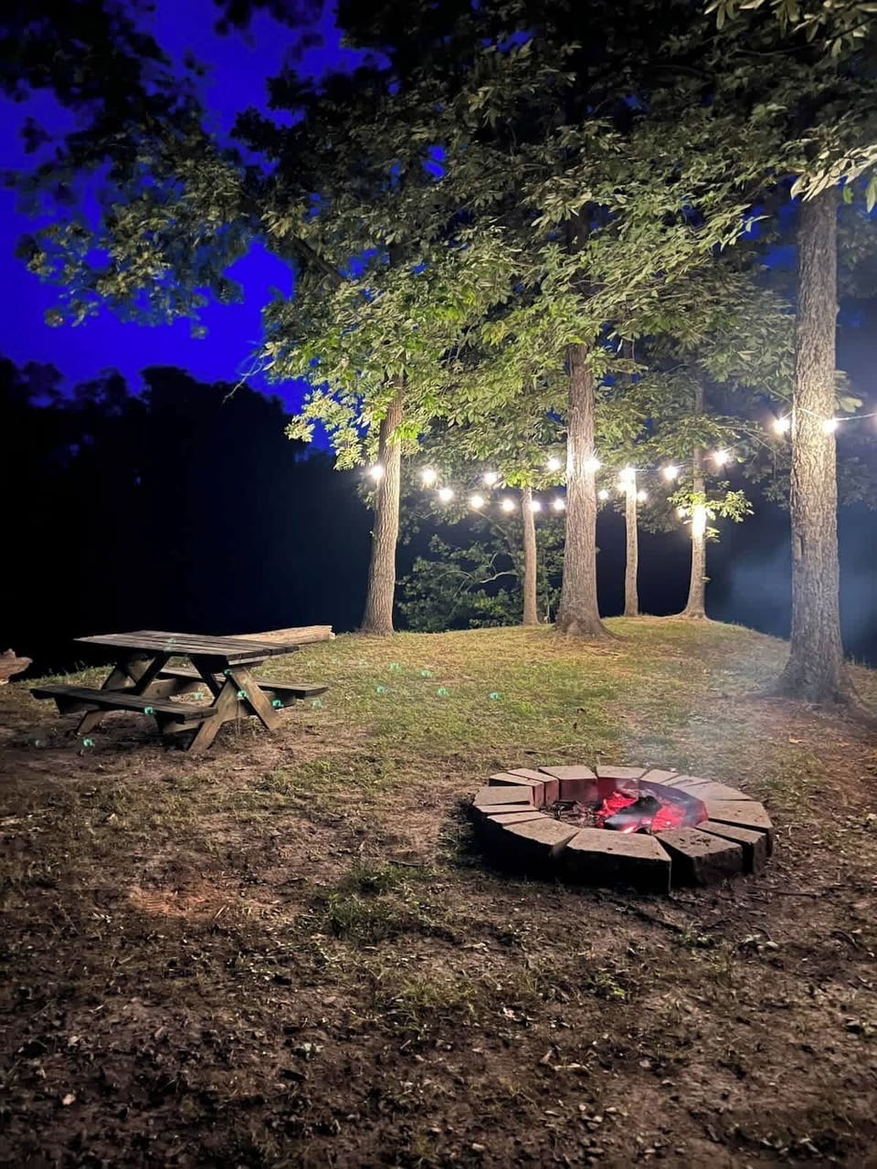 "The Point" at night.  
