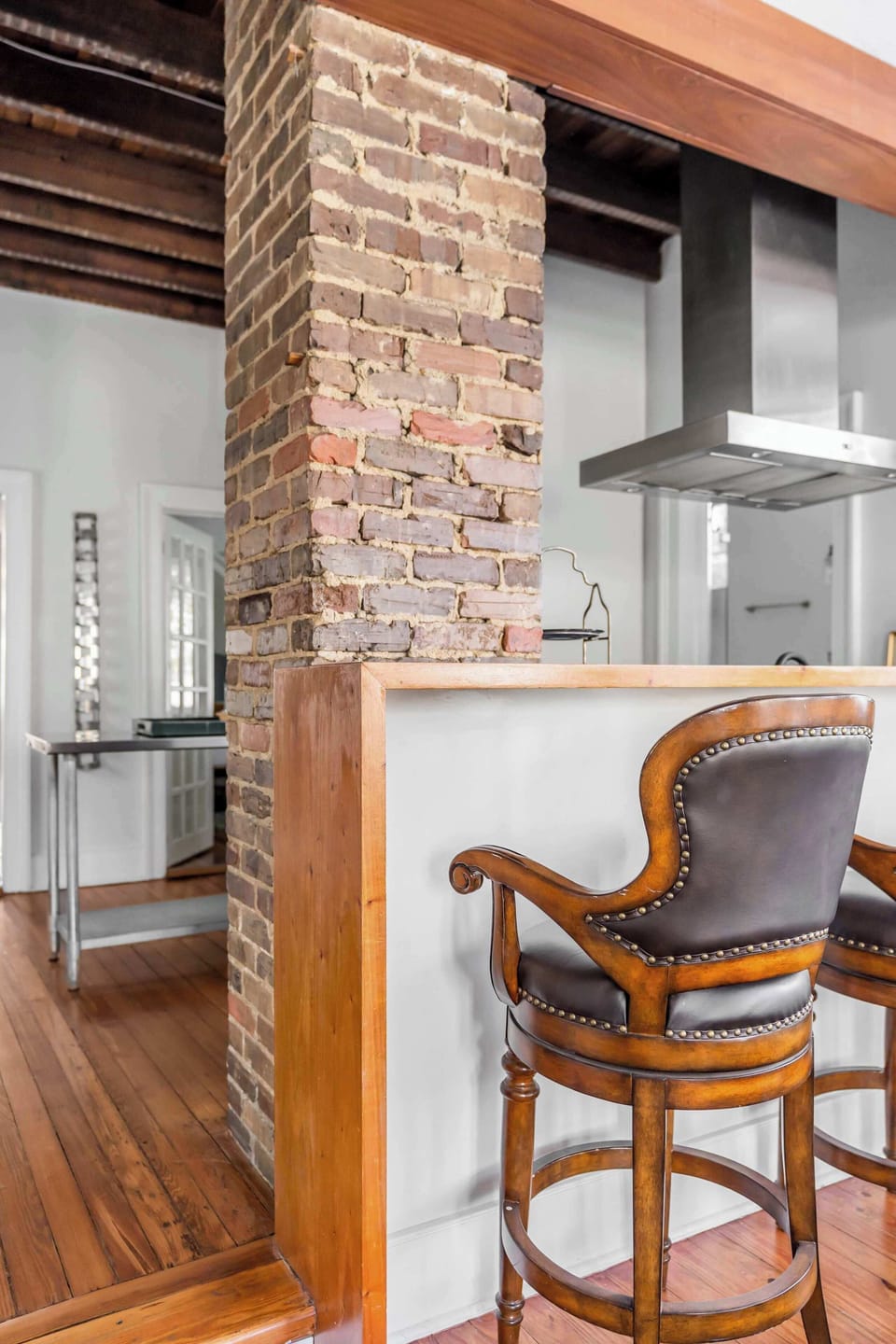 Modern Kitchen with restored Brick work 