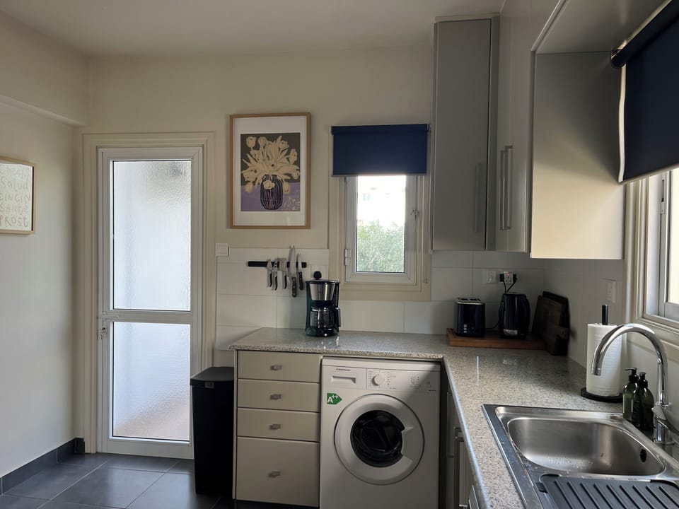Kitchen with washing machine