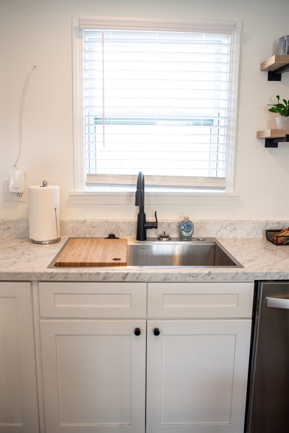 The kitchen area has all the essentials
