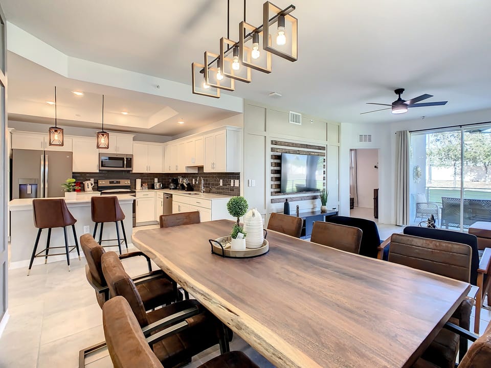 Dining + Living | Open concept layout.