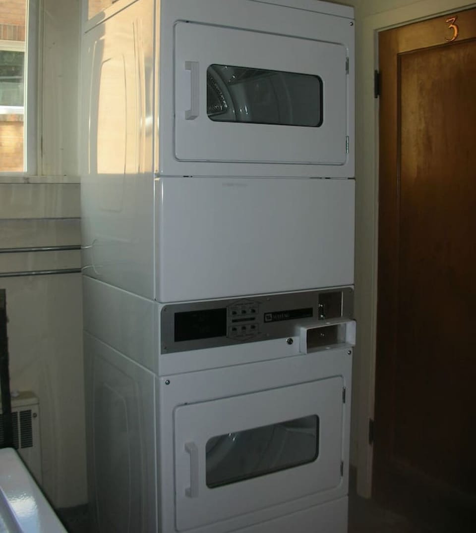 Two sets of commercial coin op washer/dryer on site to make laundry day easy!