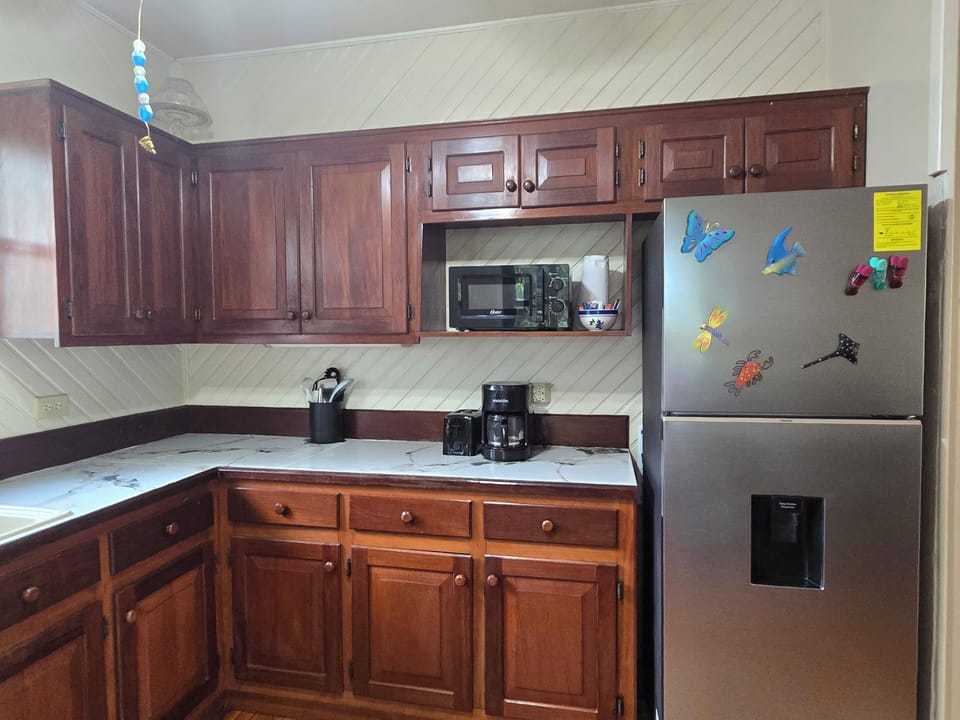 New microwave and refrigerator