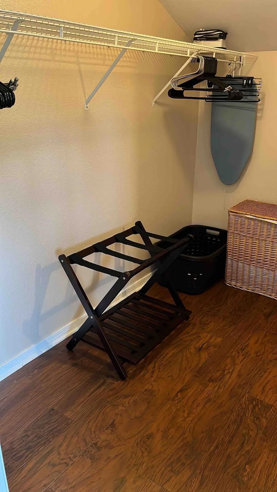 huge walk in closet with extra storage space