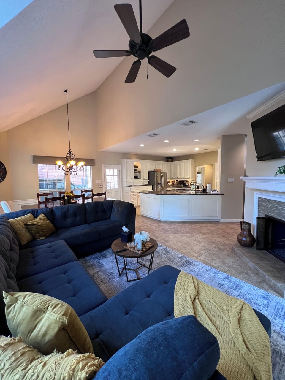 Spacious open layout.