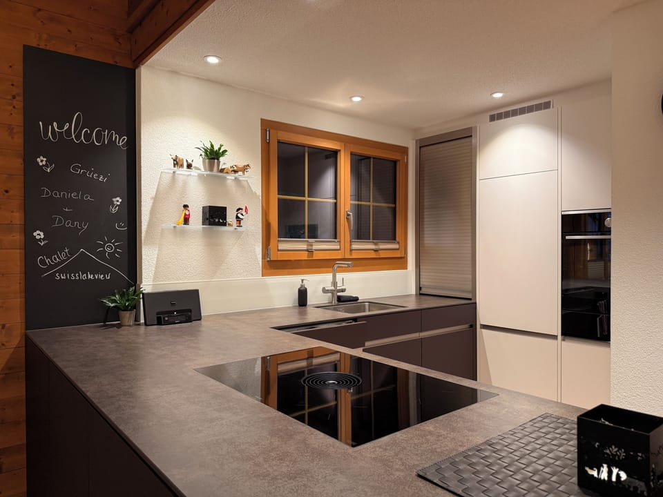 new, modern kitchen - fully equipped with stove, oven, large fridge and freezer