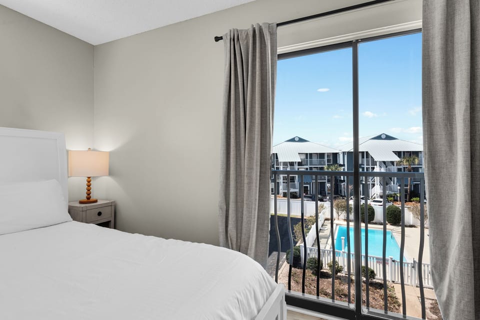 Guest Bedroom with floor-to-ceiling windows