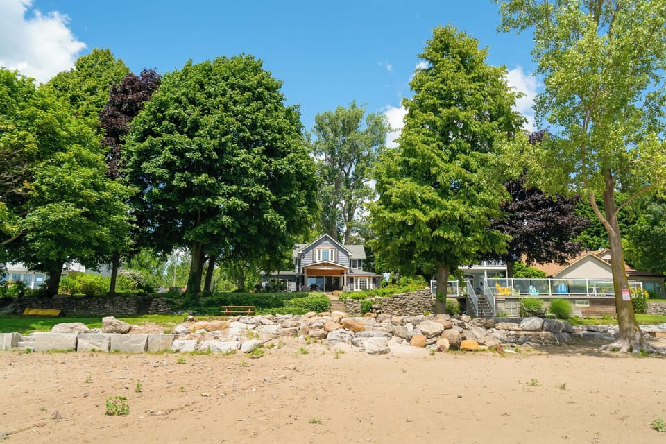 View of the house from the beach.