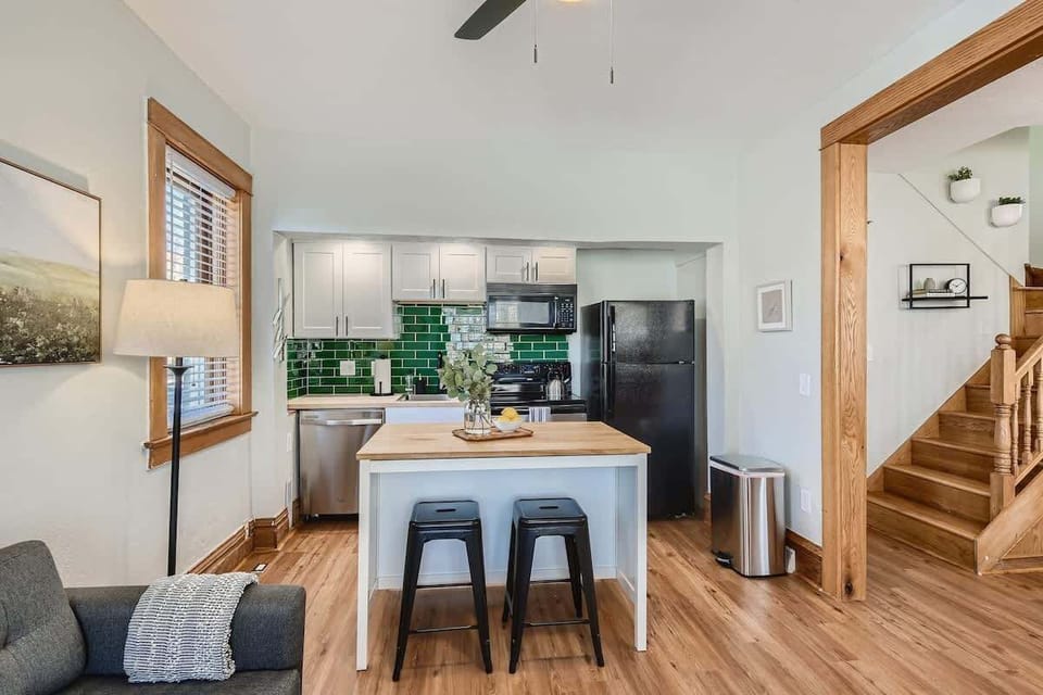 Hang out at the island as a secondary dining area or utilize it for extra cooking space