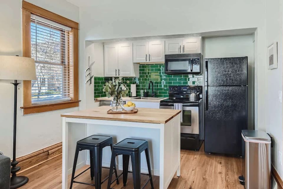 We provide everything you need to cook and eat in the convince of your own home