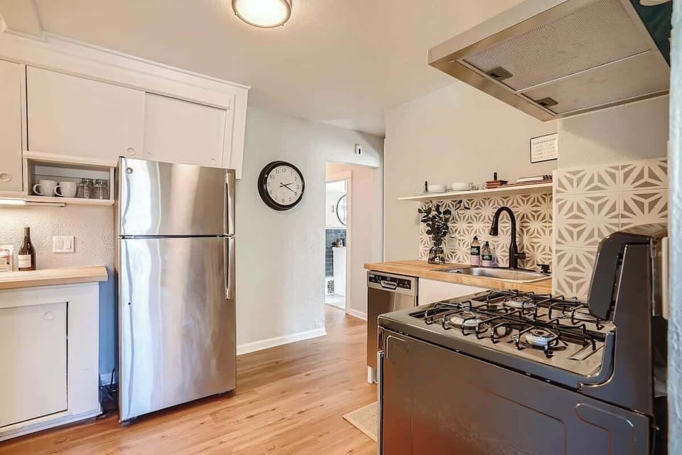 Kitchen comes equipped with all the essentials for cooking at home