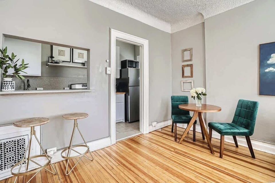 Bar and dining area right off the newly renovated kitchen