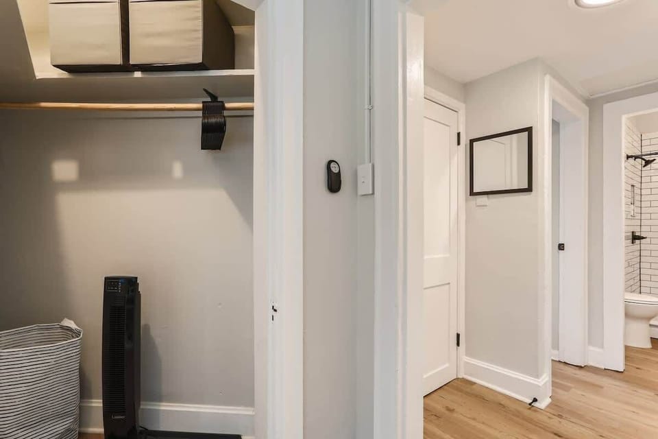 Storage is available right by the entry