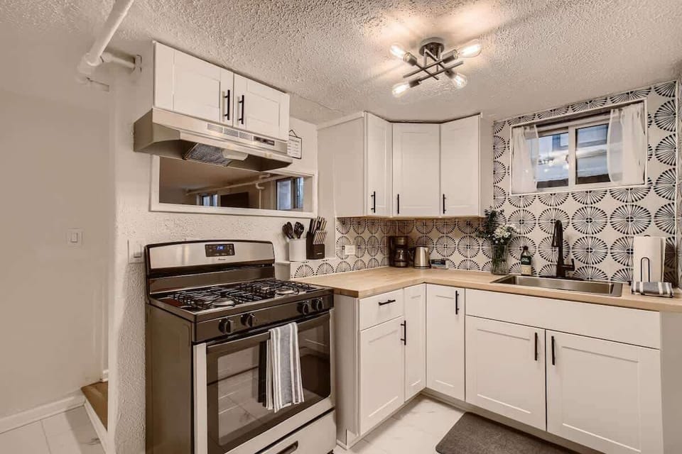 This spacious and newly renovated kitchen comes with a gas range 