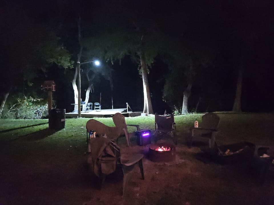 Fire ring 🔥 and fishing dock 🎣