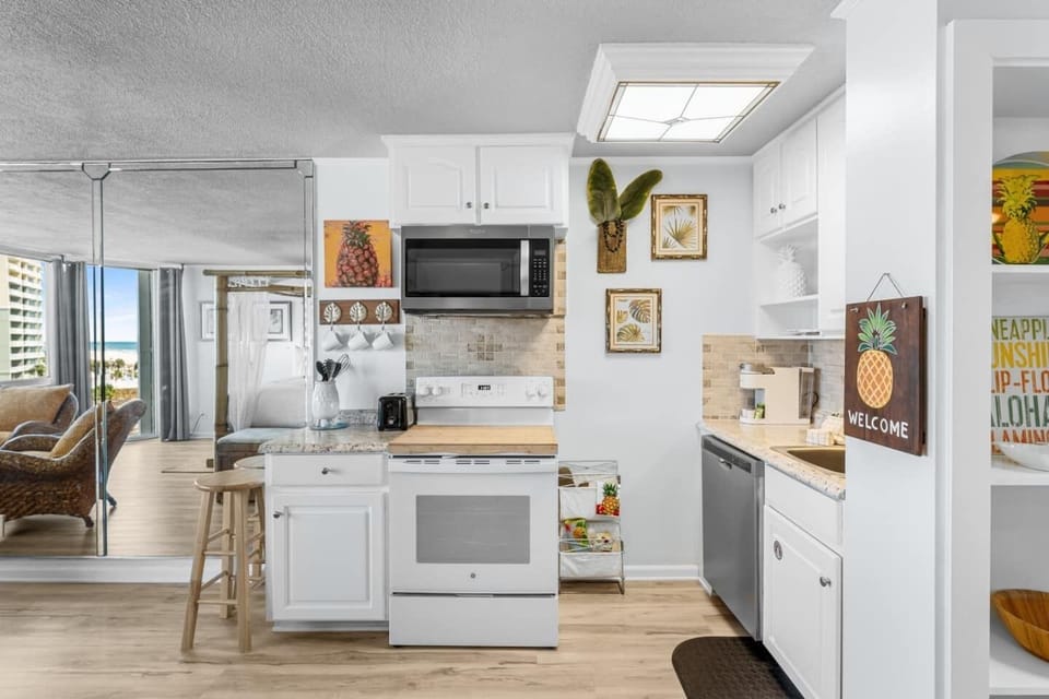 Kitchen, microwave, stove, dishwasher