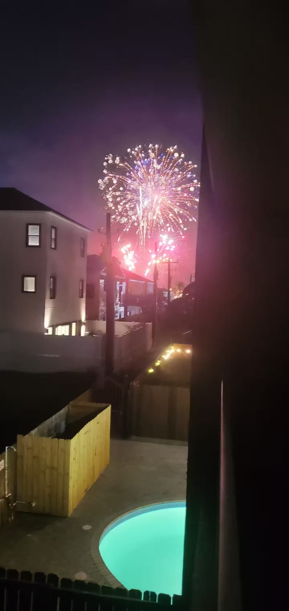 Fireworks from Louie's Backyard (seasonal) are visible if you stand up.