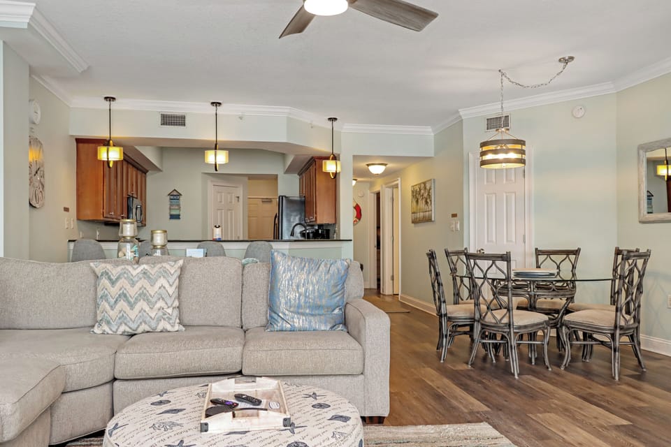 Living Room, Kitchen and Dining Area