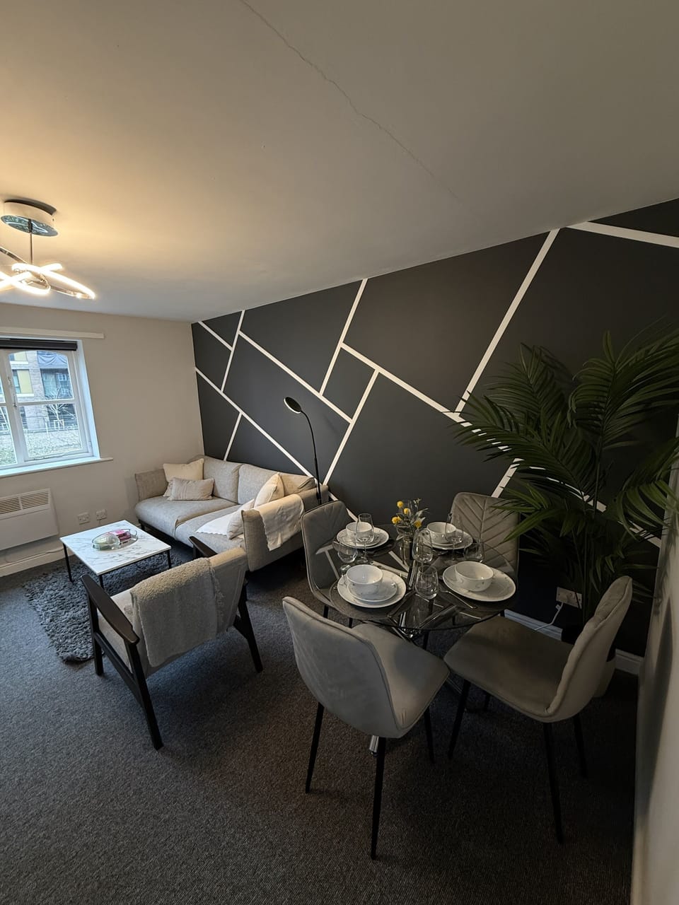 Living room with dining area 