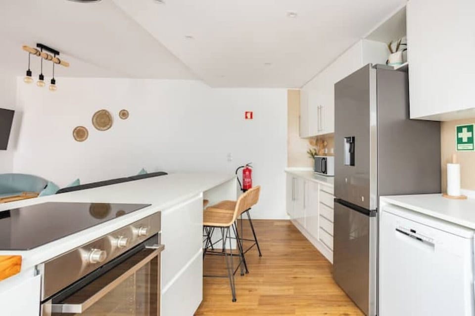 Living room with open kitchen