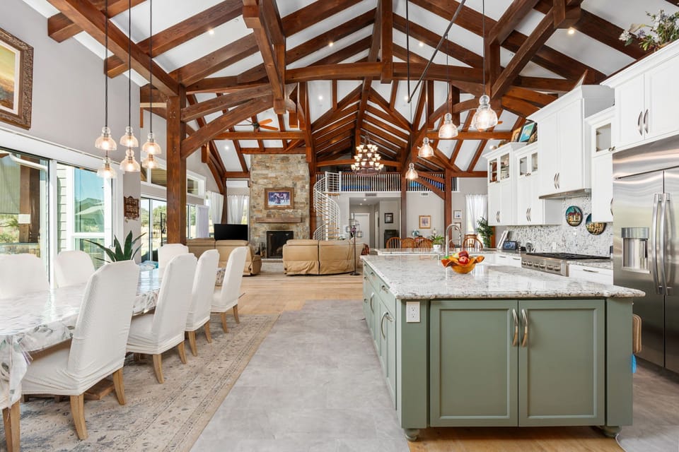 Kitchen and Dining area, Seats 12. Extra table and chairs as needed.