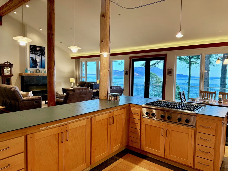 If you love cooking, you'll love it more with this view!