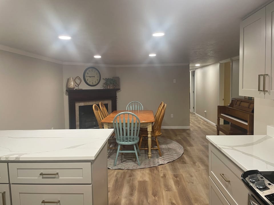 Kitchen table with seating for 6