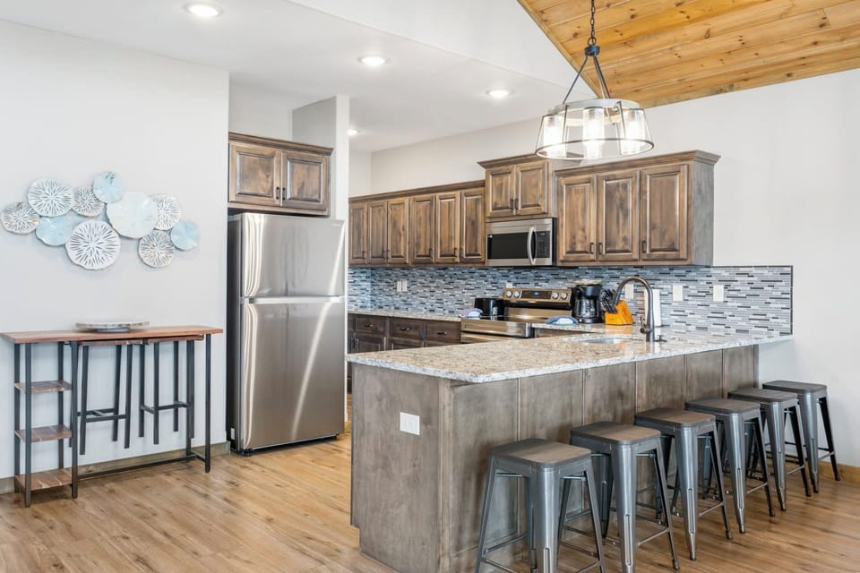 Full Kitchen with Extra Bar Seating