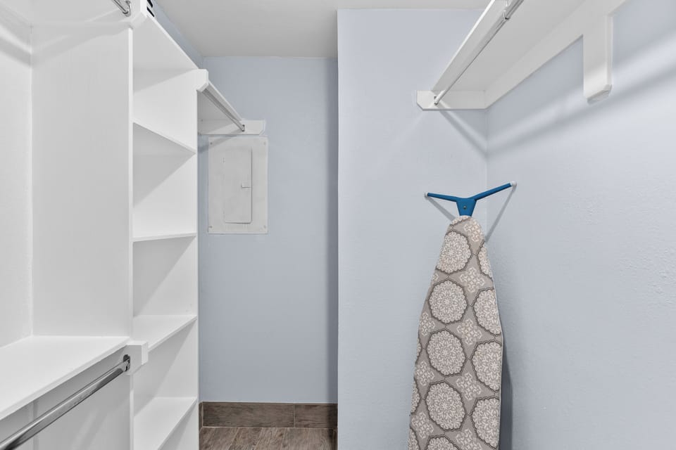 Spacious walk-in closet for all your beach vacation essentials