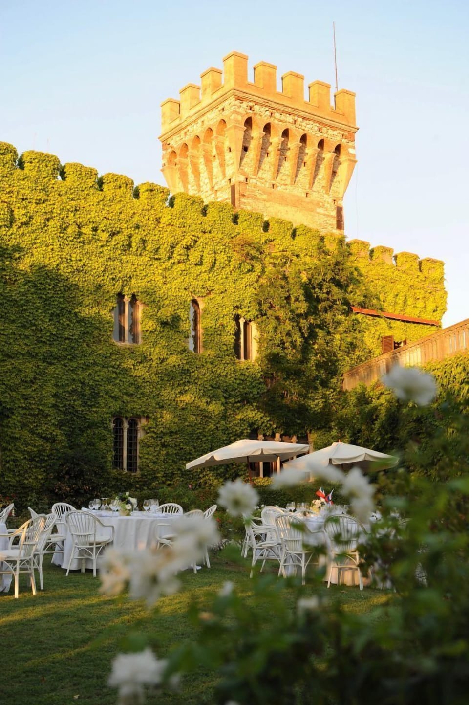 Outdoor banquet area