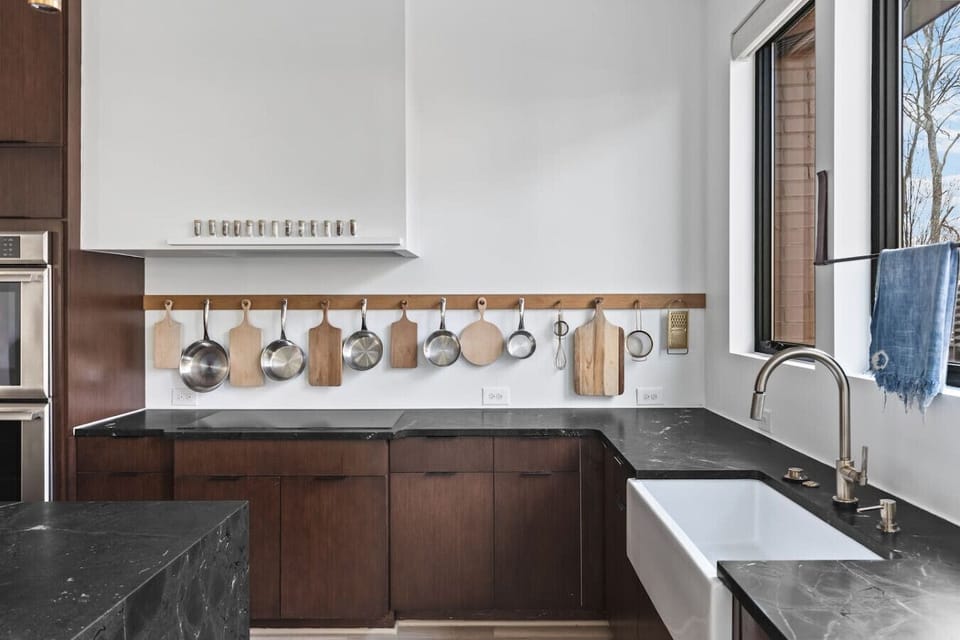 A fully-equipped, modern kitchen with all the essentials for your cooking needs, from your morning coffee to any meal you want to prepare.