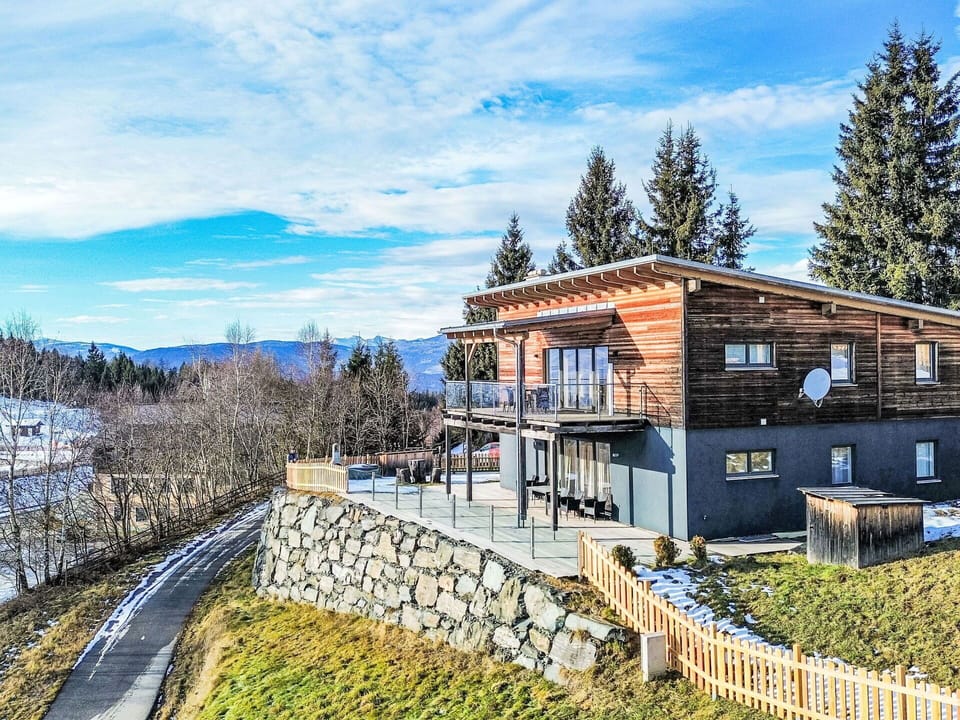 Sky, House, Home, Cottage, Slope, Winter, Larch, Freezing, Snow